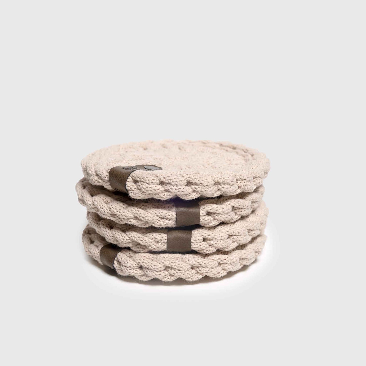 CROCHET COASTER warm beige