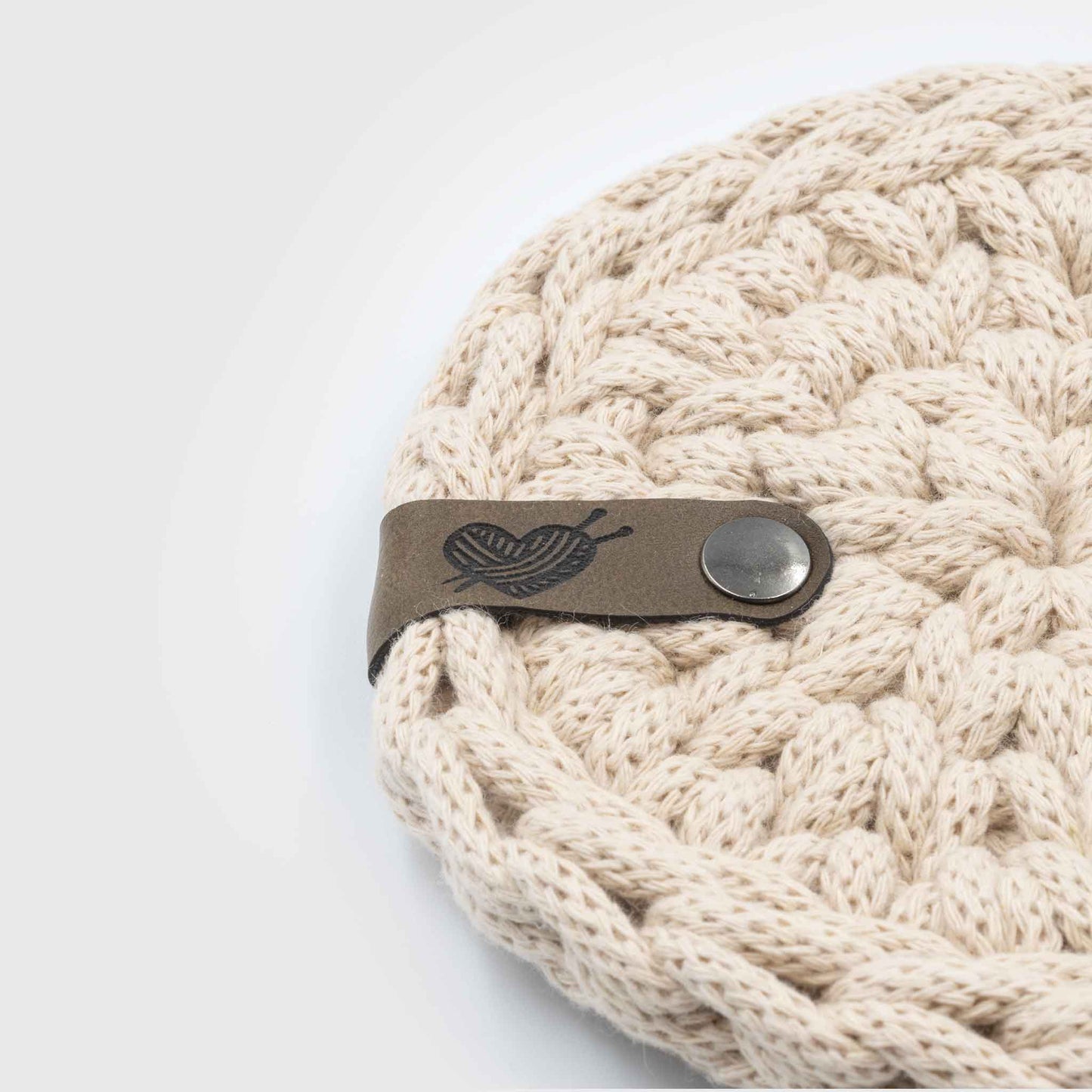 CROCHET COASTER warm beige