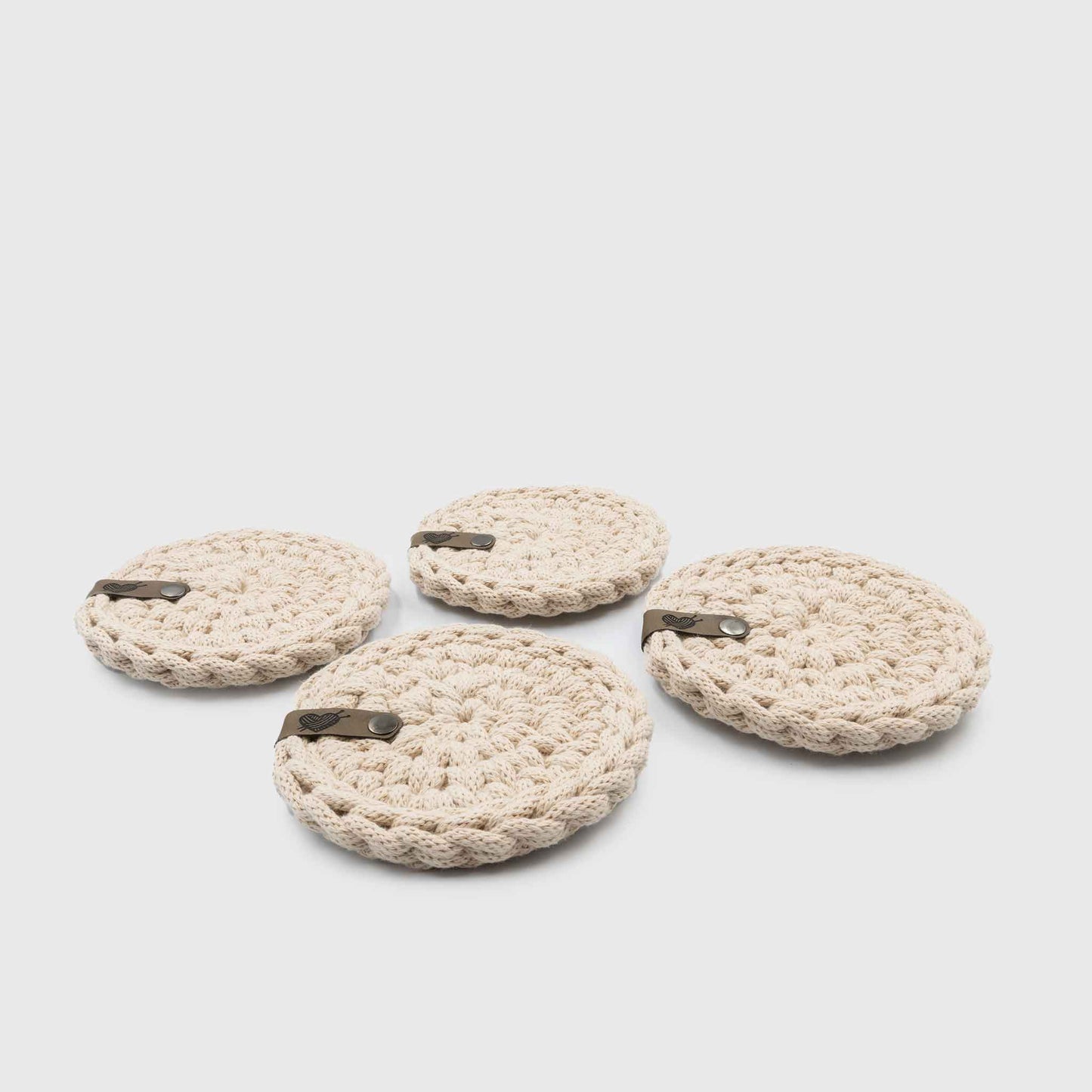CROCHET COASTER warm beige