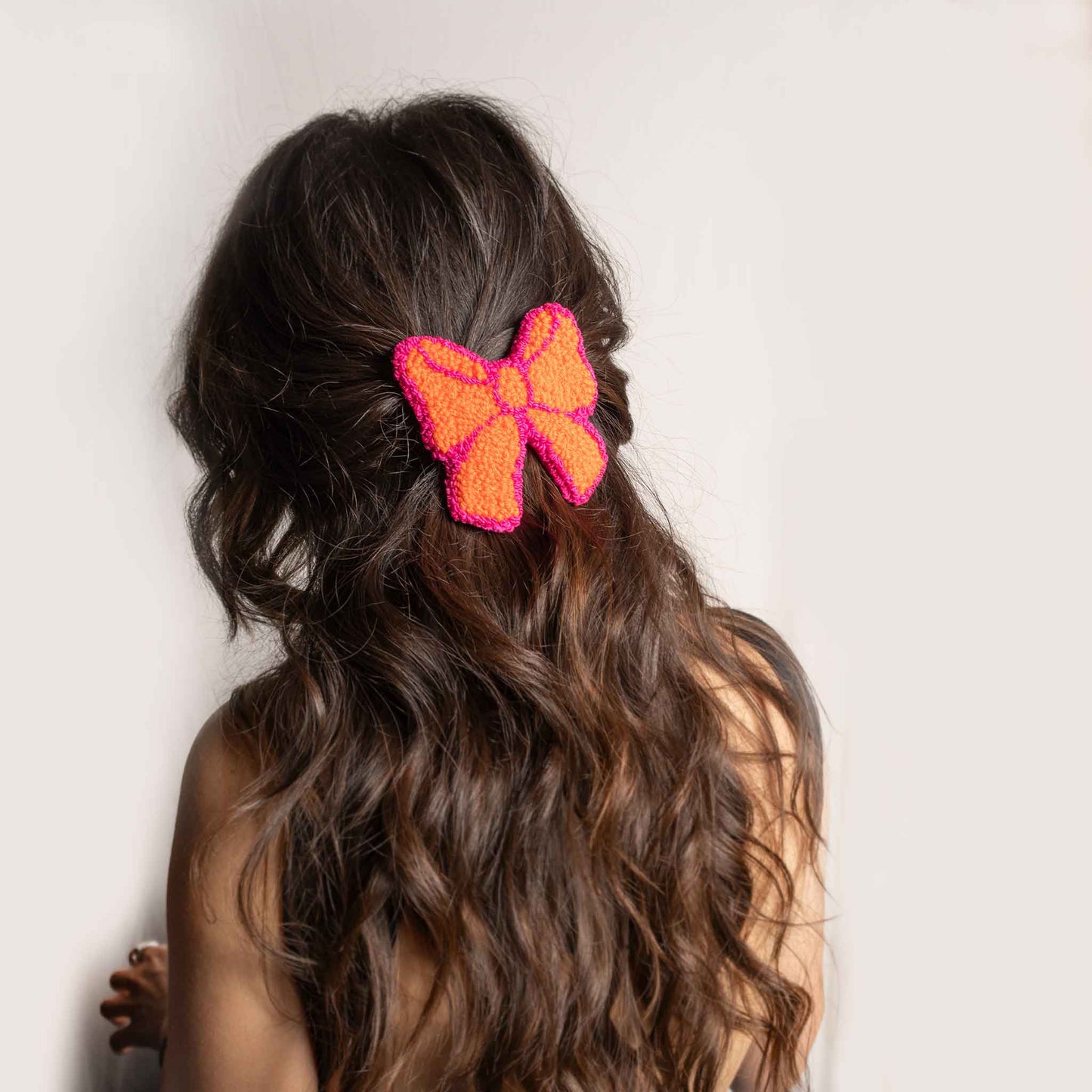 BOW hair clip pink