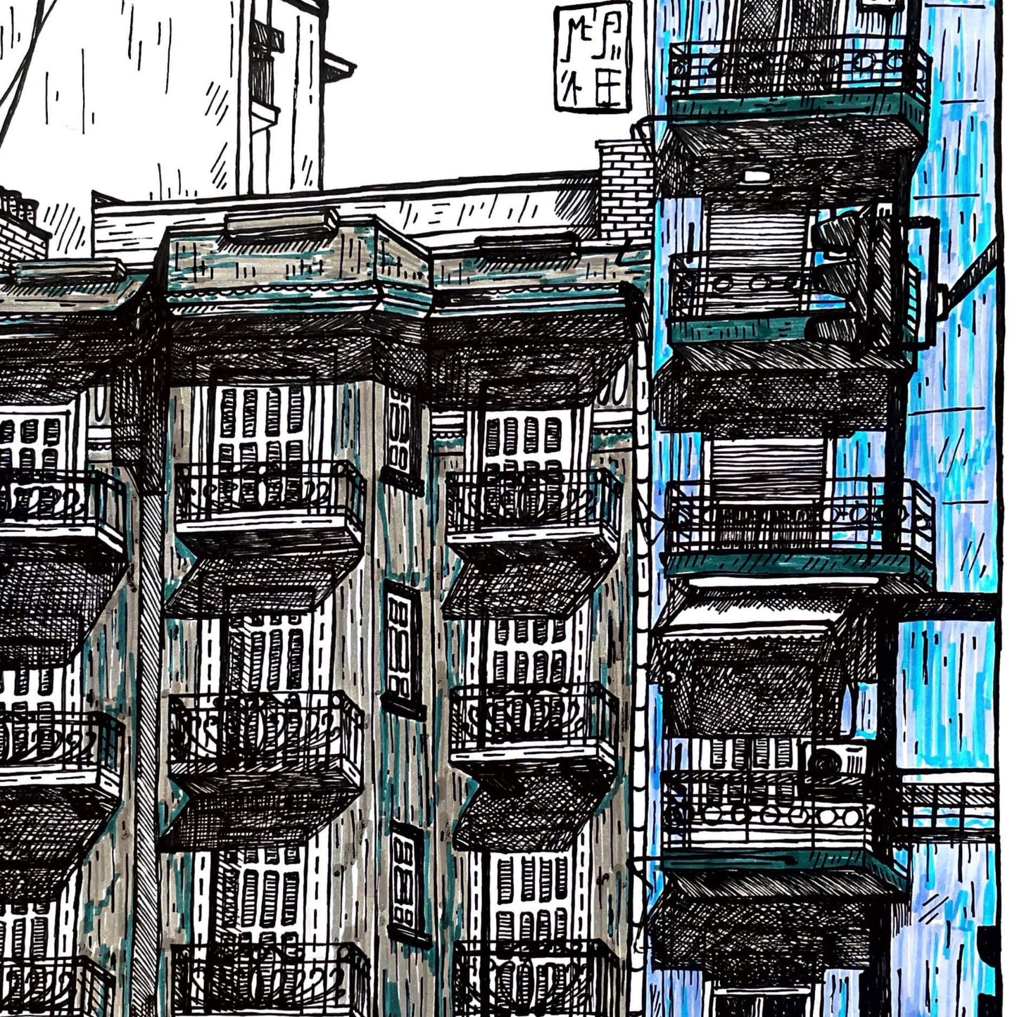 THESSALONIKI building poster