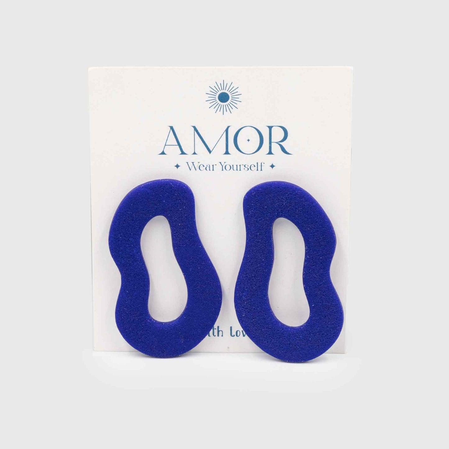 BLUE DRUNK CIRCLES earrings