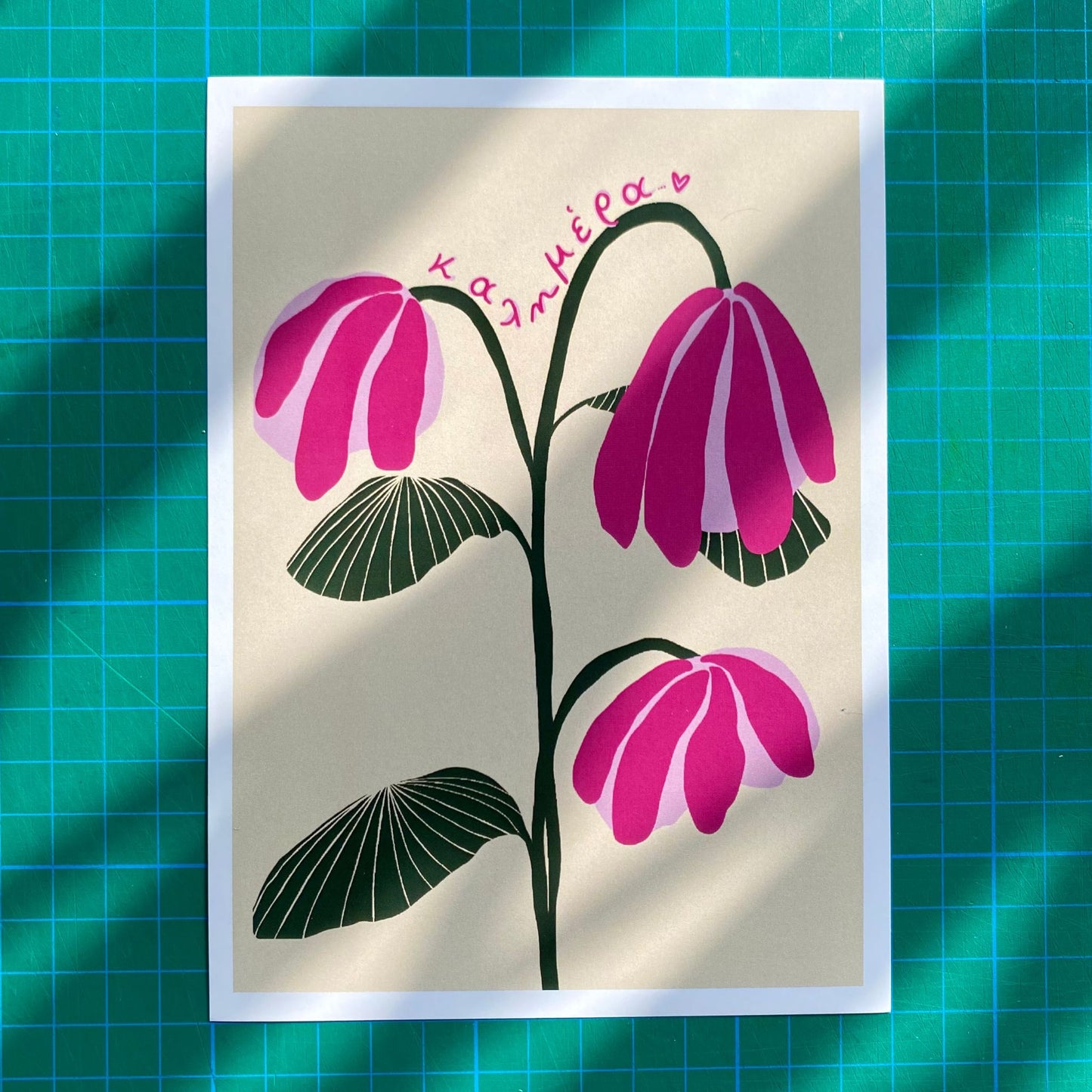 KALIMERA-PINK FLOWERS poster