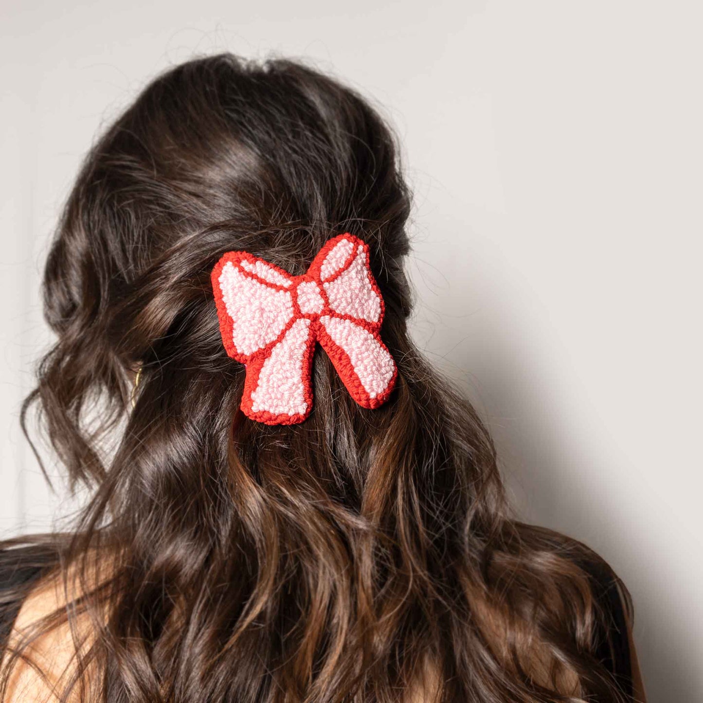 BOW hair clip pink